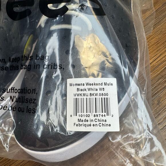 Joybees Weekend Mule Modern Women's Sz 8 Slip-On comfort Shoes Black white - Picture 5 of 10